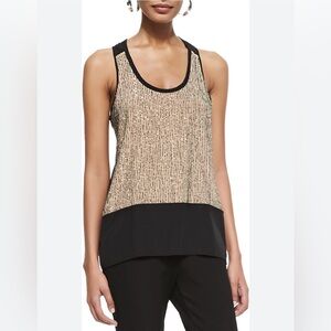 Eileen Fisher Sequined Rivulet Silk Tank size medium
